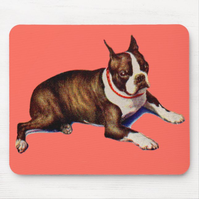 adorable Boston terrier Mouse Pad (Front)