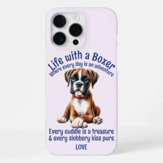 Adorable Boxer Dog Life iPhone Case (Back)