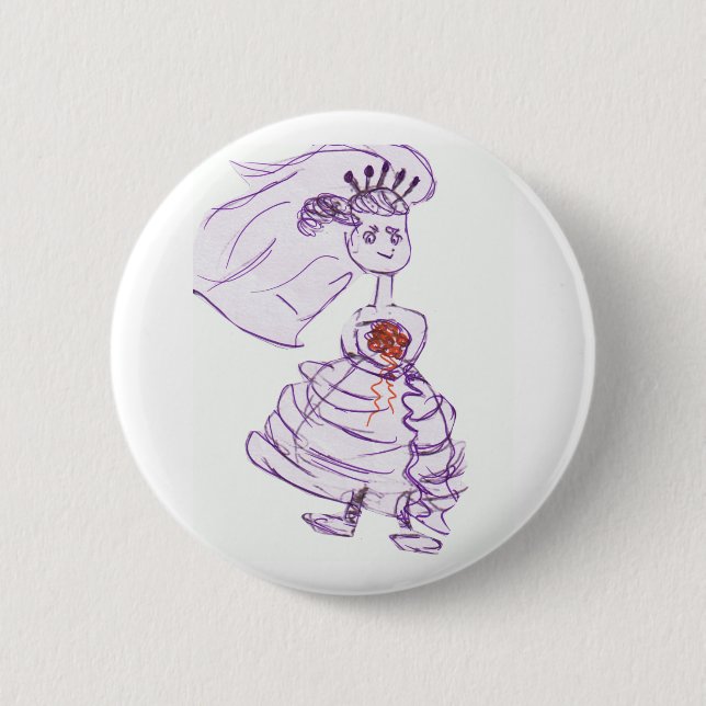 Adorable Bride 2 Inch Round Button (Front)