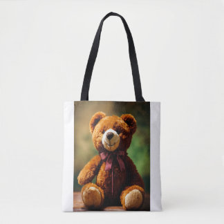 Adorable Brown Teddy Bear with Bow Tie bag
