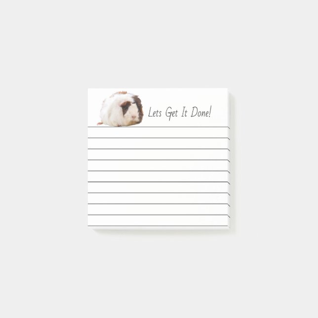 Adorable Brown White Guinea Pig Pet Photograph Post-it Notes (Front)