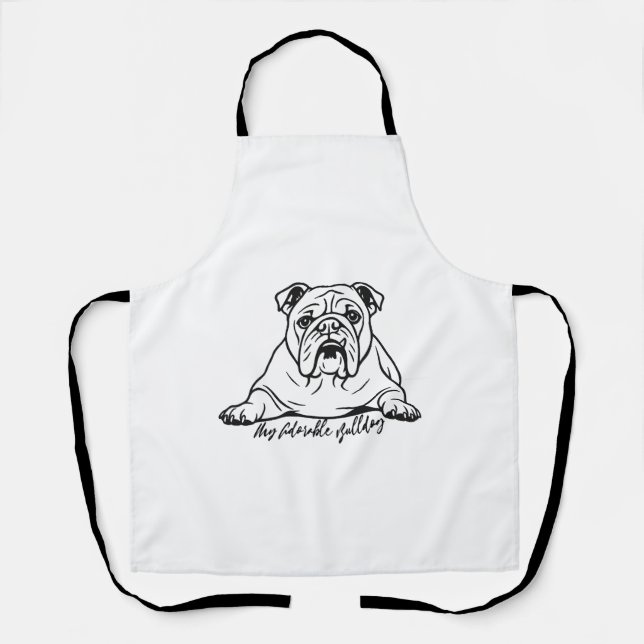 Adorable Bulldog Apron (Front)