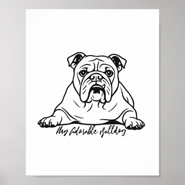 Adorable Bulldog Poster (Front)