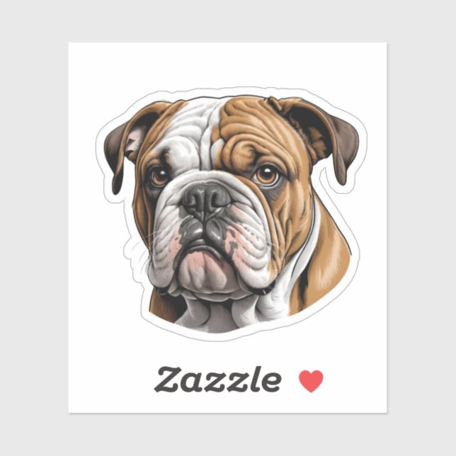 Adorable Bulldog Sticker – Cute Dog Lover Gift (Sheet)