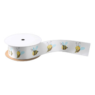Adorable Bumble Bee Pattern Satin Ribbon