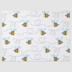 Adorable Bumble Bee Pattern Tissue Paper