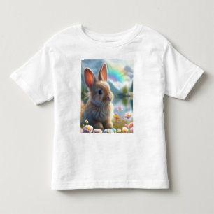 Adorable Bunny at an Enchanted Lake Toddler T-shirt