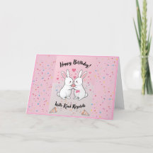 Adorable Bunny Birthday Card