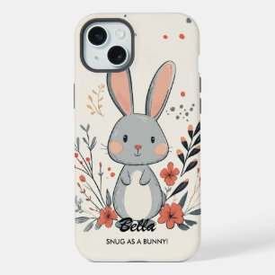 Adorable Bunny Charm - Cozy & Cute Vibes iPhone 15 Plus Case