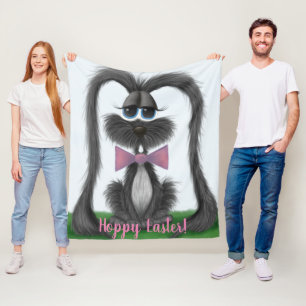 Adorable Bunny Rabbit Fleece Blanket