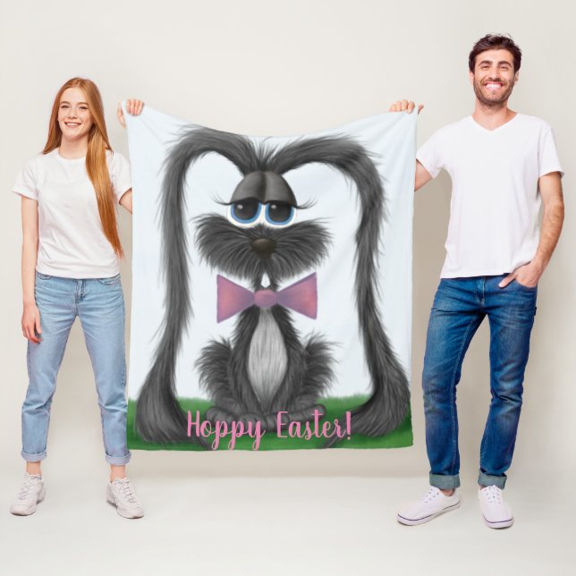 Adorable Bunny Rabbit Fleece Blanket (In Situ)