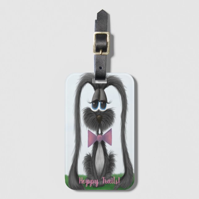 Adorable Bunny Rabbit Luggage Tag (Front Vertical)