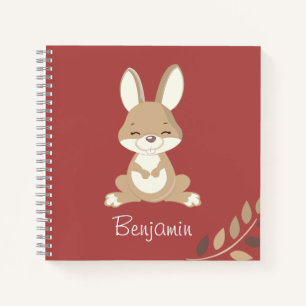 Adorable bunny rabbit notebook