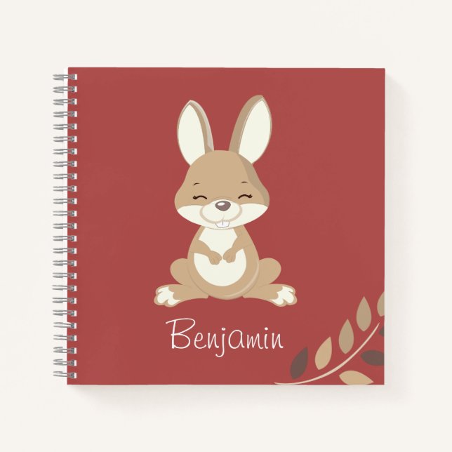 Adorable bunny rabbit notebook (Front)