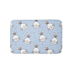 Adorable Bunny Rabbit Pattern Bath Mat