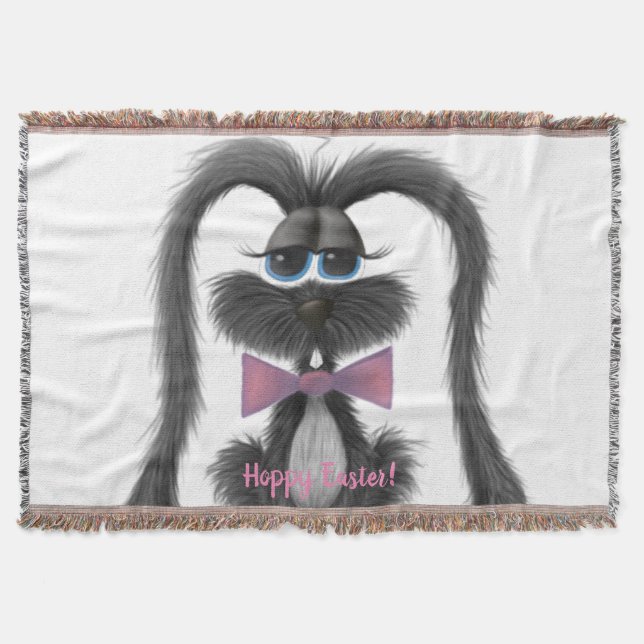 Adorable Bunny Rabbit Throw Blanket (Front)