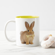 Adorable Bunny Yellow Mug 
