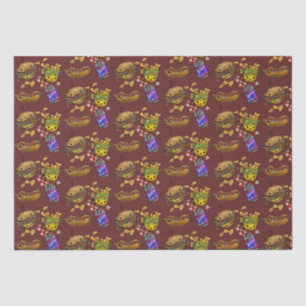 Adorable Burgers and Dogs Tissue Paper