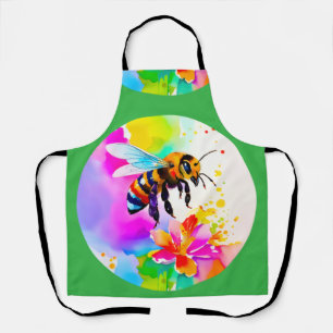 Adorable Busy Bee Watercolor Apron