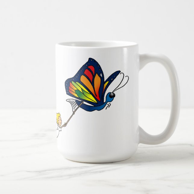 Adorable Butterfly and Girl Mug (Right)