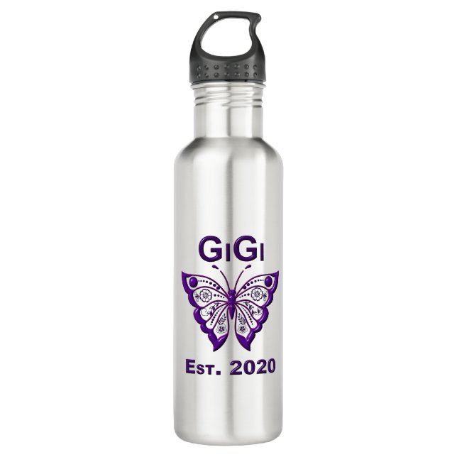 Adorable Butterfly Gigi “Est 2020” 710 Ml Water Bottle (Front)