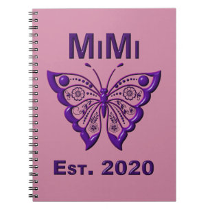 Adorable Butterfly Mimi “Est 2020” Notebook