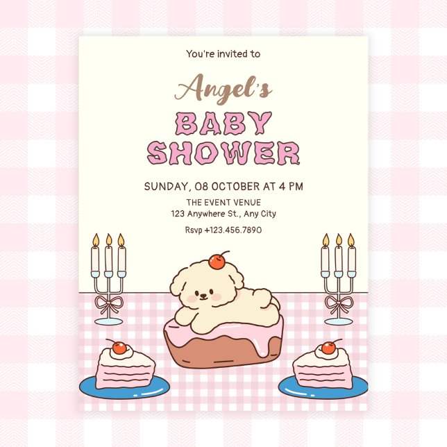 Adorable cake baby shower invitation (Creator Uploaded)