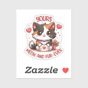 Adorable Calico Cat Valentine's Day