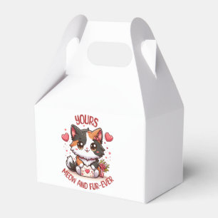 Adorable Calico Cat Valentine's Day  Favor Box