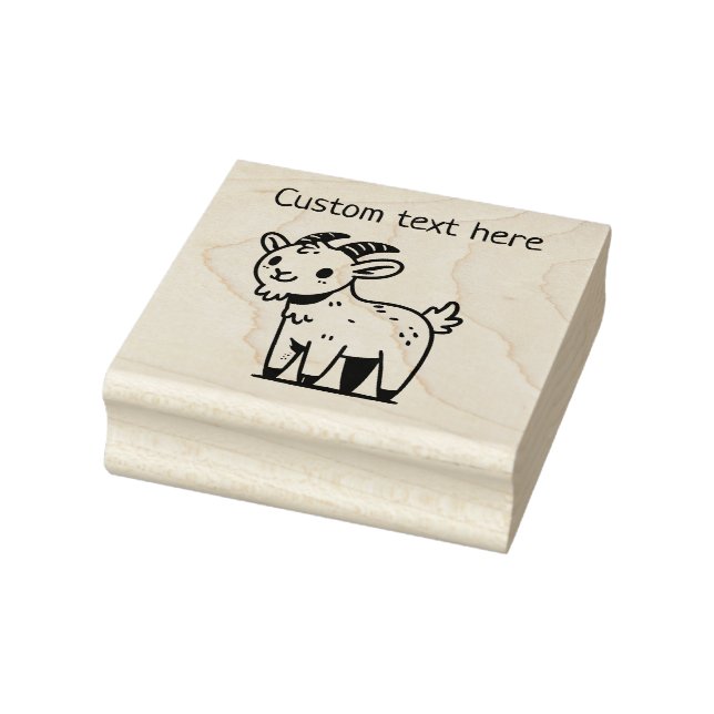 Adorable Capricorn  Rubber Stamp (Stamp)