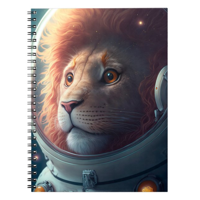 Adorable Carnet d'astronautes Lion (Devant)