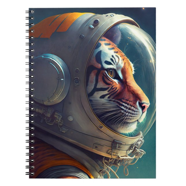 Adorable Carnet d'astronautes tigres (Devant)