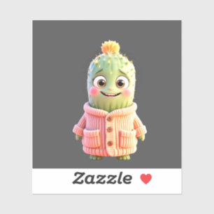 Adorable Cartoon Cactus Character