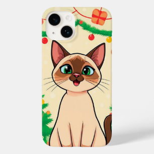 Adorable cartoon cat Case-Mate iPhone 14 case