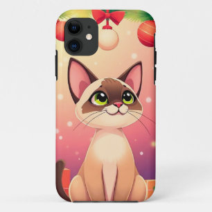 Adorable cartoon cat iPhone 11 case