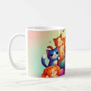 Adorable Cartoon Cats Coffee Mug
