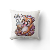 Adorable Cartoon Cougar: Cozy, Kawaii Vibes