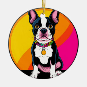 Adorable Cartoon Dog Ceramic Ornament