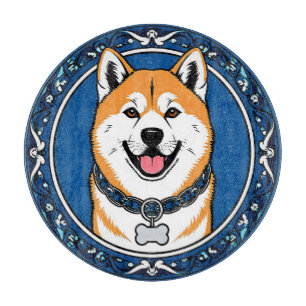 Adorable Cartoon Dog Illustration Cutting Board