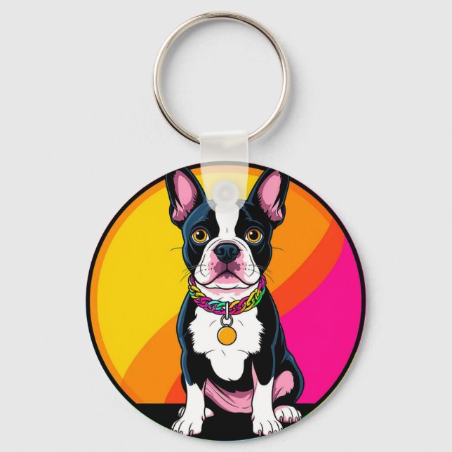 Adorable Cartoon Dog Keychain (Front)