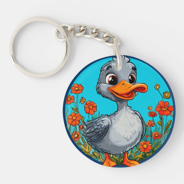 Adorable cartoon duckling keychain (Front)