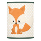Adorable Cartoon Fox with Polka-Dot Background
