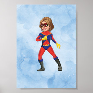Adorable Cartoon Girl Printable Poster Wall Art