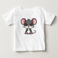 Adorable Cartoon Mouse with Big Ears