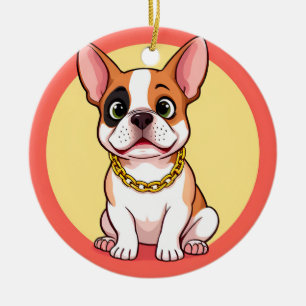 Adorable Cartoon Puppy Ceramic Ornament