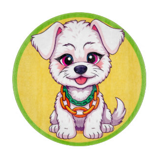 Adorable Cartoon Puppy Cutting Board