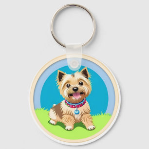 Adorable Cartoon Puppy Keychain