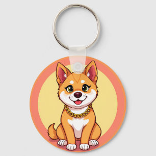 Adorable Cartoon Puppy Keychain