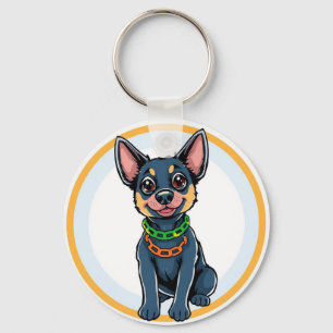 Adorable Cartoon Puppy Keychain