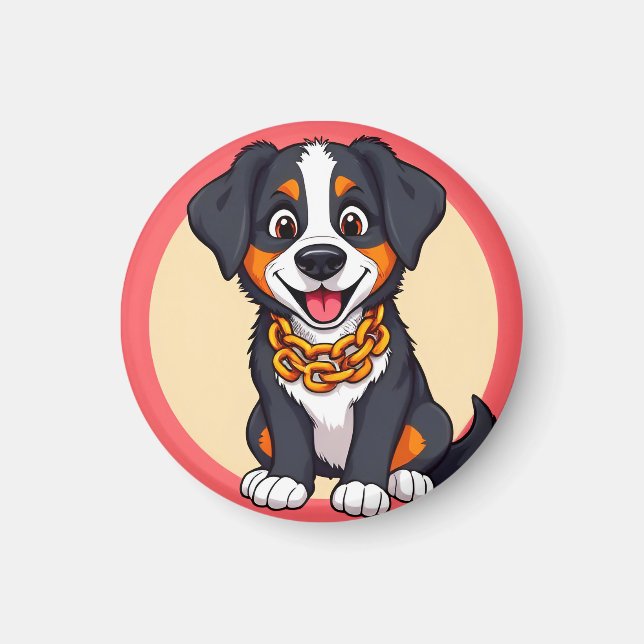 Adorable Cartoon Puppy Magnet (Front)